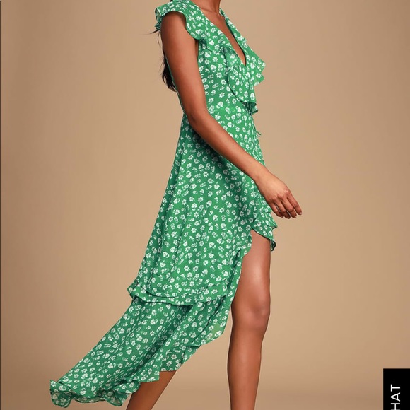 XS Lulus Cornelia Floral Print Ruffled Mini Dress - Picture 3 of 8